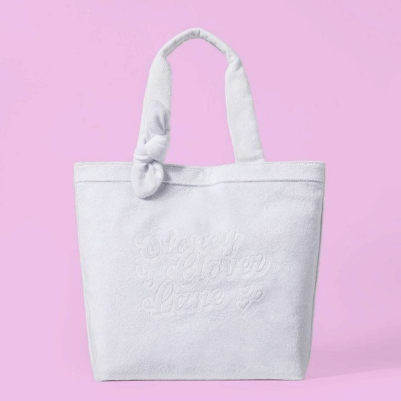 Stoney Clover Lane x Target Handbags - Stoney Clover x Target White Terry Cloth Tote Bag Embossed Logo‎ Beach Bag NEW